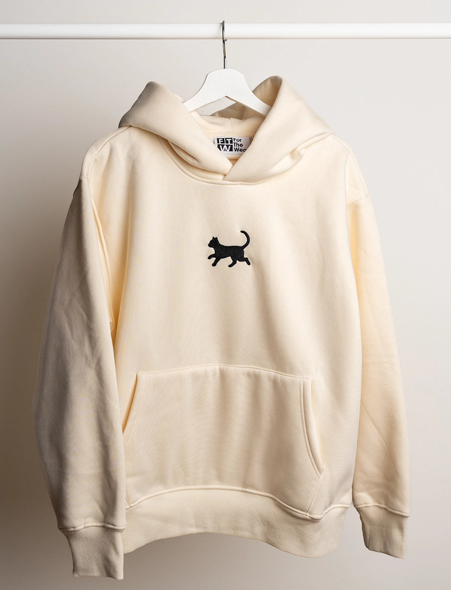 Hoodie-embroidered-cat-creme